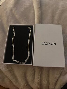 JAXXON Silver Cuban Link Necklace